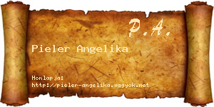 Pieler Angelika névjegykártya